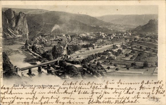 Ak Bad Münster am Stein Ebernburg, algemeen beeld