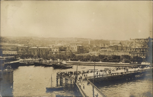 Foto Ak Baku Aserbaidschan, Blick auf den Ort