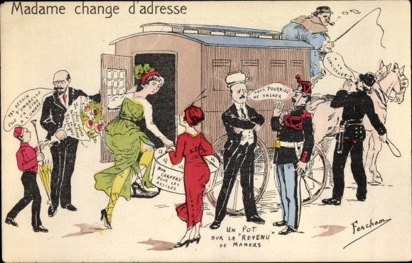 Artist PC Fercham, Madame change d&#39;adresse, carriage, horse