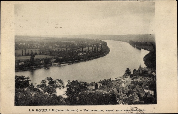 Postcard La Bouille Seine Maritime, Panorama, Sahurs