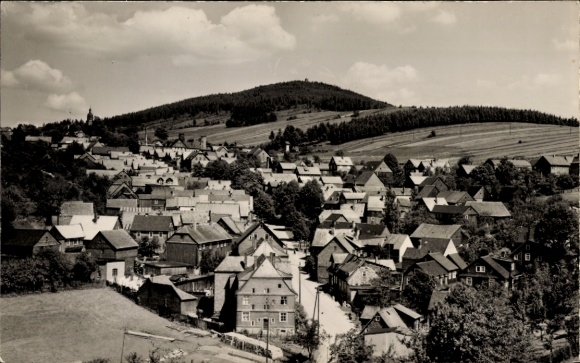 Ak Meuselbach Schwarzmühle Thüringer Woud, dorpsgezicht