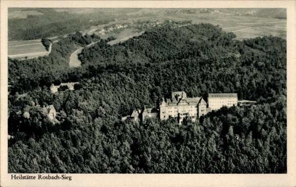 Postcard Rosbach Windeck an der Sieg, aerial photograph