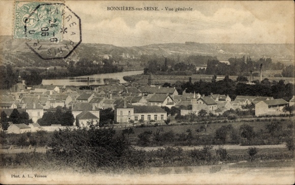 Postcard Bonnieres sur Seine Yvelines, Vue generale