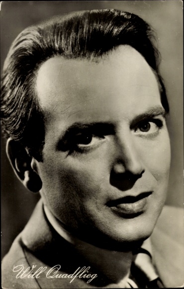 Postcard Actor Will Quadflieg, Portrait, Film Don't forget love