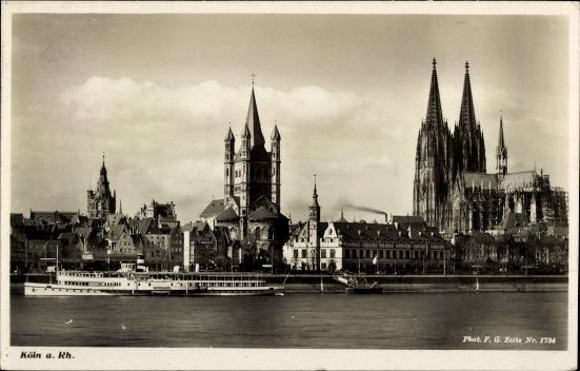 8 old PCs Cologne on the Rhine, various views