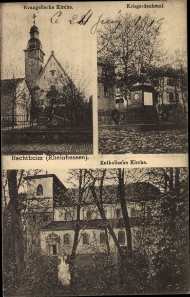 PC Bechtheim in Rheinhessen, Evang. Church, war memorial, Catholic Church