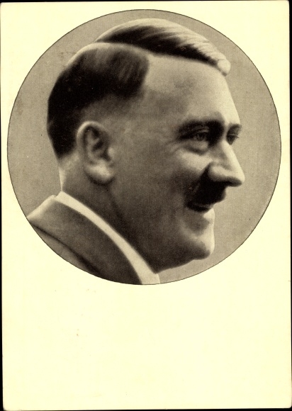 Postcard Führer and Reich Chancellor Adolf Hitler, portrait, Men of the Time No. 91