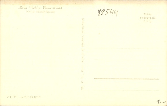 Postcard Zella Mehlis in the Thuringian Forest, Kleine Bahnhofstraße