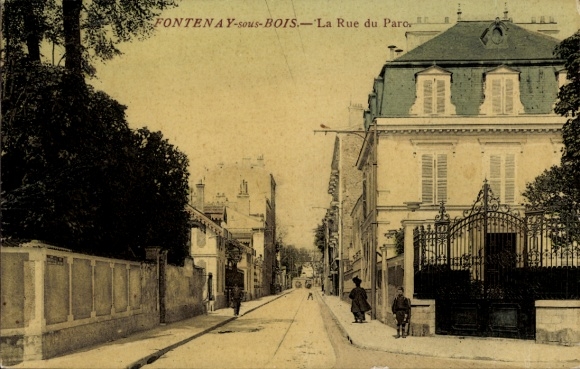 Postcard Fontenay sous Bois Val de Marne, La Rue du Parc