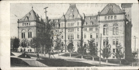 Postcard Quebec Canada, L'Hôtel de Ville