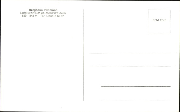 Postcard Usseln Willingen in the Upland Waldeck, Berghaus Püttmann