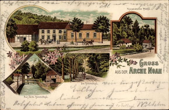 Chromo-Litho Balve in Sauerland, Klusensteiner mill, greetings from de Noah&#39;s ark, Hönnetal