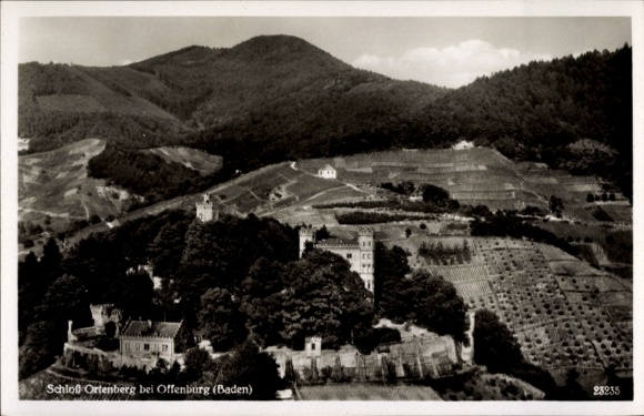 Postcard Ortenberg in Baden, Ortenberg Castle, aerial photograph