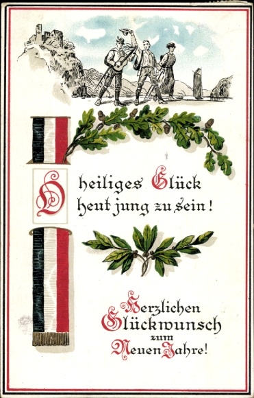Ak Herzlichen Glückwunsch zum Neuen Jahr, O heilges Glück heut jung zurück