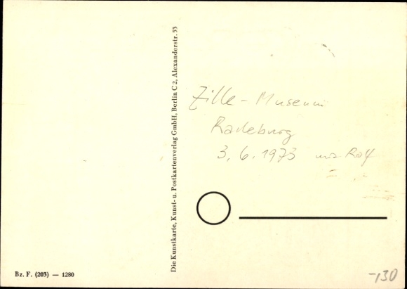 Artist Postcard Zille, H., You got it right with the lung draw