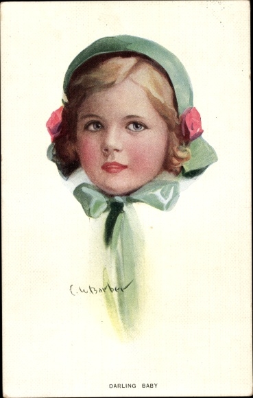 Artist PC Barber, Court, Darling Baby, portret of a young girl