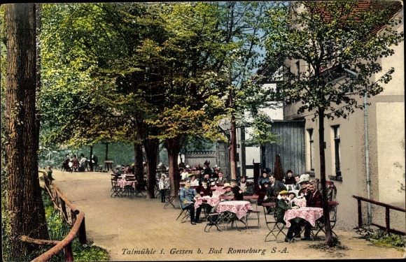 Postcard Gessen Kauern Thuringia, Gasthaus Talmühle