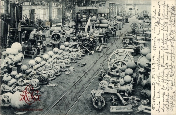 Postcard Dortmund in the Ruhr area, turbine factory