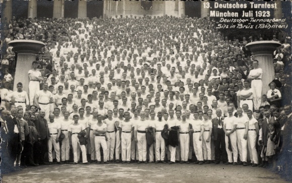 Zdjęcie KP 13. Niemiecki Festiwal Gimnastyczny Monachium, lipiec 1923 r., Niemieckie Stowarzyszenie Gimnastyczne, siedziba w Brüx, Czechy