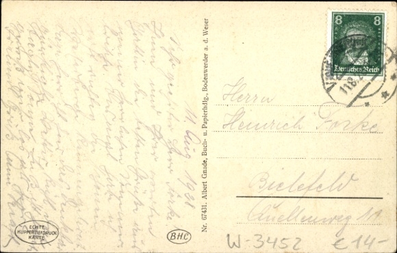 Postcard Bodenwerder in Lower Saxony, Große Straße