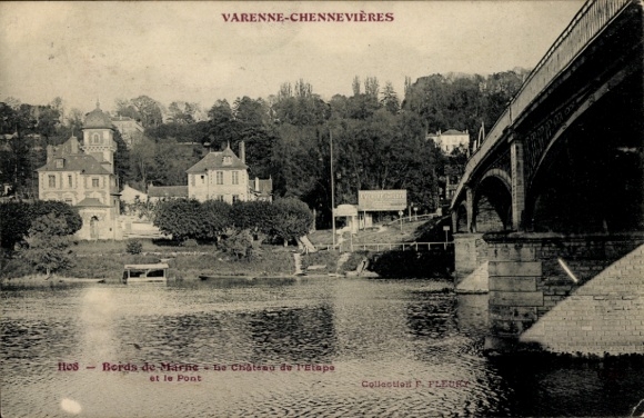 Ak Varenne Chennevières Val de Marne, Le Chateau de l'Etape, Le Pont
