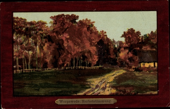 Artist PC Worpswerde in Lower Saxony, autumn mood