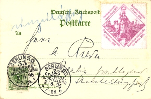 lito Berlin, wystawa branżowa 1896, margrabia Albrecht Niedźwiedź, Kleine Post Straße