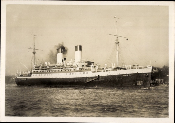 Postcard Motor Ship Monte Olivia, HSDG