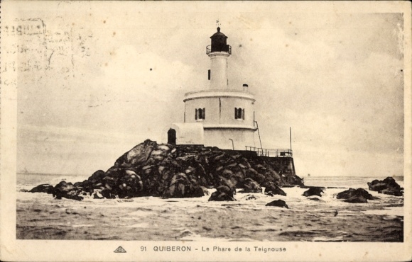 Postcard Quiberon Morbihan, lighthouse