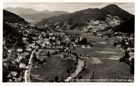 Postcard Gutach im Breisgau Black Forest, aerial photograph