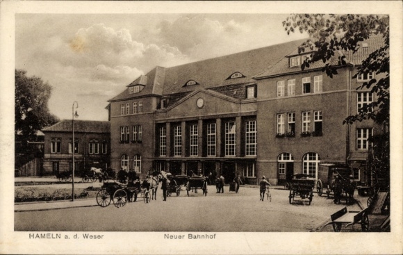Ak Hameln an der Weser Niedersachsen, Neuer Bahnhof