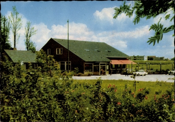 Postcard Reinhardshain Grünberg in Hesse, motorway rest stop and hotel Reinhardshain, Schmiedel family