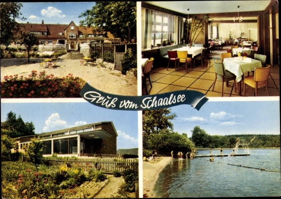 Postcard Seedorf in Lauenburg, Gasthof am See, Schaalsee