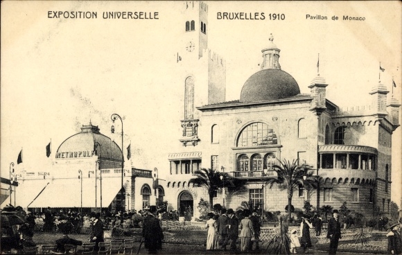 Pocztówka Bruksela, Wystawa Światowa 1910, Pawilon Monako