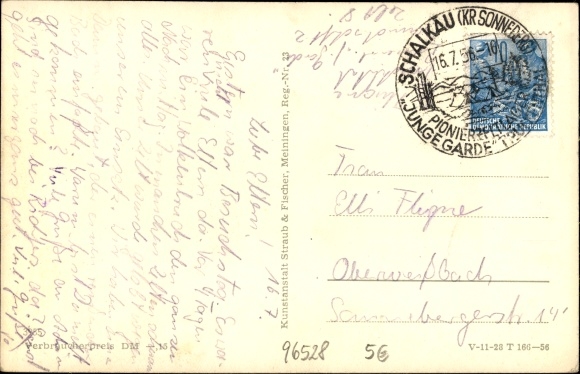 Postcard Truckenthal Schalkau in Thuringia, pioneer camp &quot;Young Guard&quot;
