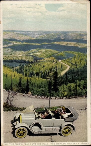 Ak Colorado Verenigde Staten, de Pike's Peak Auto Highway