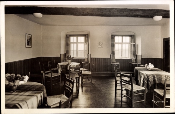 Postcard Freyburg an der Unstrut, BDM leadership school, day room