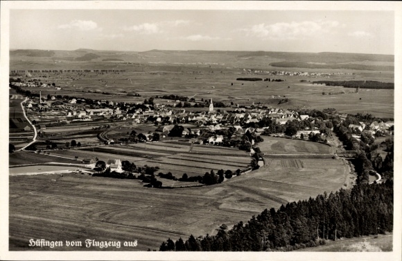 Ak Hüfingen im Schwarzwald, Fliegeraufnahme
