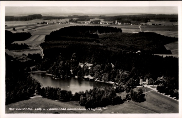Postcard Bad Wörishofen in Unterallgäu, aerial photograph