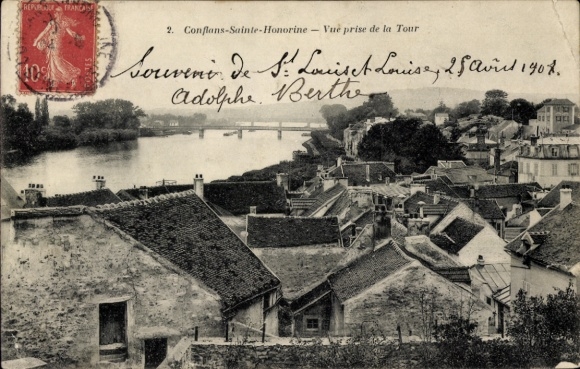 Ak Conflans-Sainte-Honorine Yvelines, Vue prise de la Tour