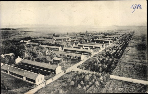PC Lagerlechfeld Graben in Swabia, panorama from the place