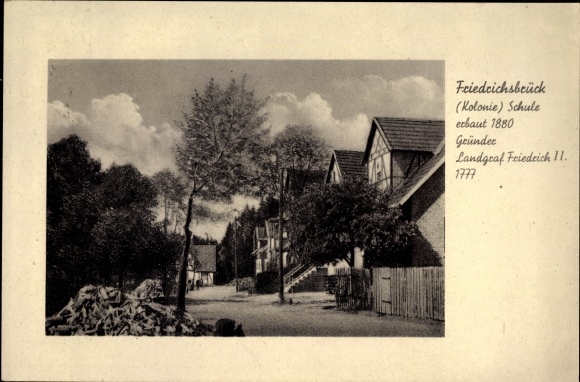 KP Friedrichsbrück Hessisch Lichtenau w Hesji, kolonia, szkoła