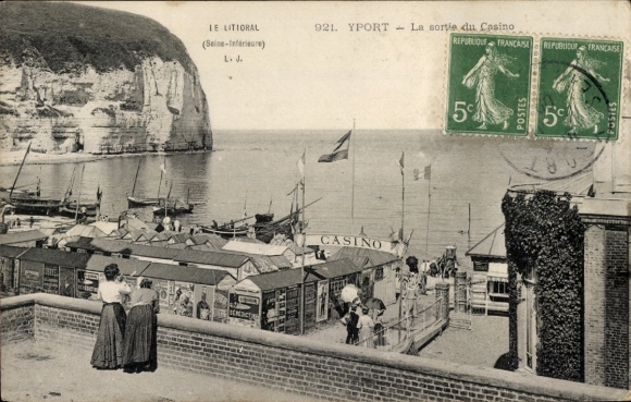 Postcard Yport Seine Maritime, Casino Entrance
