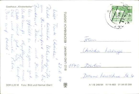 Postcard Himmelpfort Fürstenberg an der Havel, Gasthaus Klosterkeller