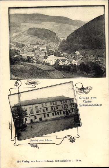 KP Kleinschmalkalden Floh Seligenthal Turyngia, Panorama, Gasthof zum Löwen