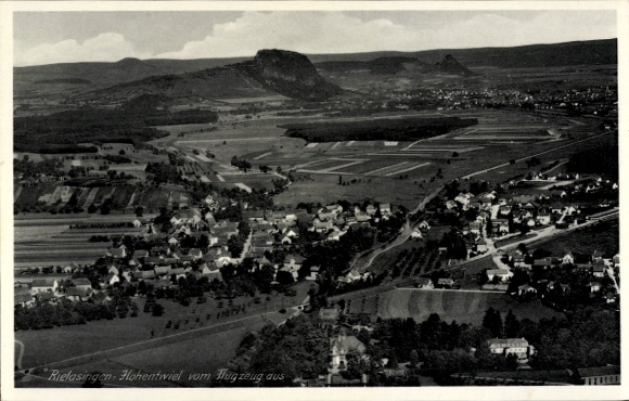Ak Rielasingen in Baden, Fliegeraufnahme