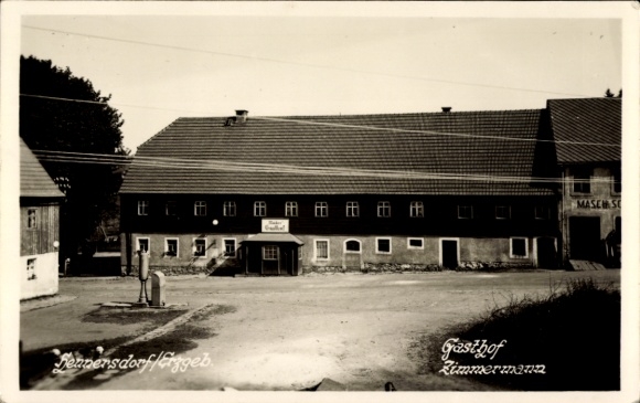 Photo Postcard Hennersdorf Dippoldiswalde in the Ore Mountains, Gasthof Zimmermann