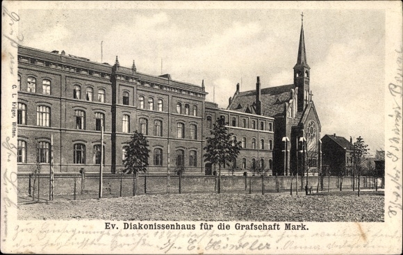 Postcard Kloster Lehnin in Brandenburg, Ev. Deaconess House for the County of Mark