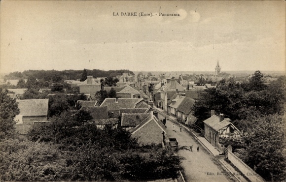 Ak La Grace Eure, Panoramablick auf La Barre, Häuser, Landschaft