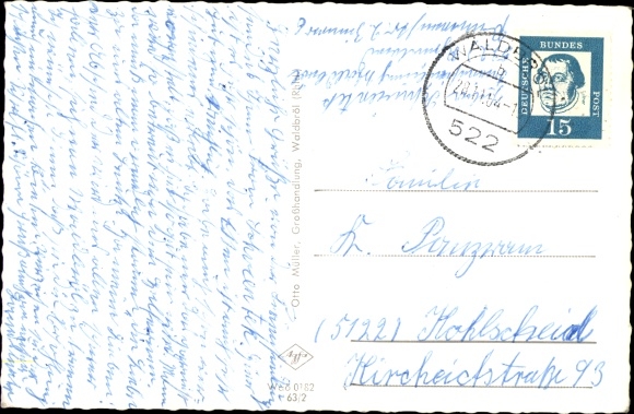 Postcard Waldbröl in Oberbergisches Land, panorama, lido, hospital